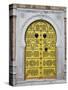 Tunisia, Tunis, Medina, Door on Dar El Jeld Street-Walter Bibikow-Stretched Canvas