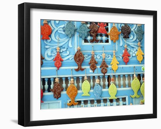 Tunisia, Tunis, Sidi-Bou-Said; Tourist Souvenirs-Nick Laing-Framed Photographic Print