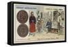 Tunisian 5 Centimes Piece, 1892-null-Framed Stretched Canvas