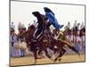 Tunisian Bedouins Demonstrate Their Riding Skills During the 36th Sahara Festival of Douz-null-Mounted Premium Photographic Print