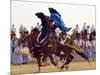 Tunisian Bedouins Demonstrate Their Riding Skills During the 36th Sahara Festival of Douz-null-Mounted Photographic Print