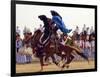 Tunisian Bedouins Demonstrate Their Riding Skills During the 36th Sahara Festival of Douz-null-Framed Photographic Print