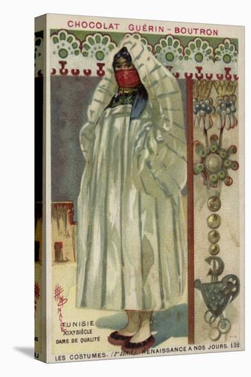 Tunisian Gentlewoman, 19th Century-null-Stretched Canvas