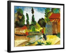 Tunisian Landscape, 1914-Auguste Macke-Framed Art Print