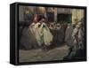 Tunisian Street Scene-Julius C. Rolshoven-Framed Stretched Canvas