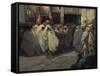 Tunisian Street Scene-Julius C. Rolshoven-Framed Stretched Canvas