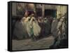 Tunisian Street Scene-Julius C. Rolshoven-Framed Stretched Canvas