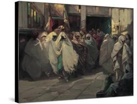 Tunisian Street Scene-Julius C. Rolshoven-Stretched Canvas