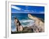 Tunnel Beach, Dunedin, New Zealand-David Wall-Framed Photographic Print