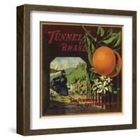 Tunnel Brand - San Fernando, California - Citrus Crate Label-Lantern Press-Framed Art Print