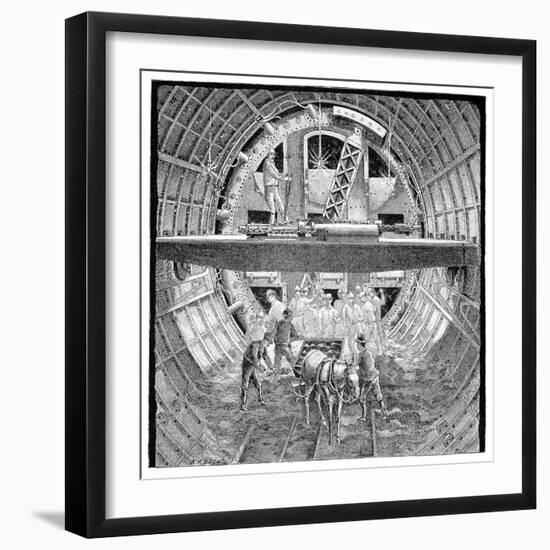 Tunnel Construction, 19th Century-Science Photo Library-Framed Photographic Print