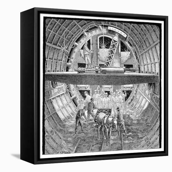 Tunnel Construction, 19th Century-Science Photo Library-Framed Stretched Canvas