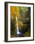 Tunnel Falls in a Fall Color Scene on Eagle Creek in the Columbia Gorge, Oregon, USA-Gary Luhm-Framed Photographic Print