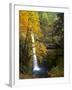 Tunnel Falls in a Fall Color Scene on Eagle Creek in the Columbia Gorge, Oregon, USA-Gary Luhm-Framed Photographic Print