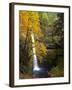 Tunnel Falls in a Fall Color Scene on Eagle Creek in the Columbia Gorge, Oregon, USA-Gary Luhm-Framed Photographic Print