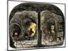 Tunnel in a California Mine, c.1850-null-Mounted Giclee Print