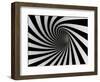 Tunnel Of Black And White Lines-iuyea-Framed Art Print