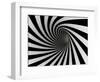 Tunnel Of Black And White Lines-iuyea-Framed Art Print