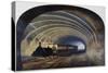 Tunnel of the Underground, Locomotive with Carriages, United Kingdom, 19th Century-null-Stretched Canvas