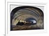 Tunnel of the Underground, Locomotive with Carriages, United Kingdom, 19th Century-null-Framed Giclee Print