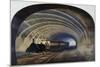 Tunnel of the Underground, Locomotive with Carriages, United Kingdom, 19th Century-null-Mounted Giclee Print