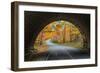 Tunnel Through Autumn, Bar Harbor, Maine, Acadia National Park-Vincent James-Framed Photographic Print