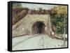Tunnel Through Hillside-Vincent van Gogh-Framed Stretched Canvas