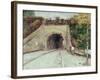 Tunnel Through Hillside-Vincent van Gogh-Framed Giclee Print