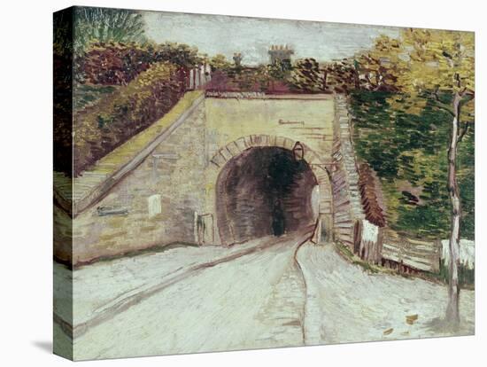 Tunnel Through Hillside-Vincent van Gogh-Stretched Canvas