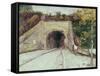 Tunnel Through Hillside-Vincent van Gogh-Framed Stretched Canvas