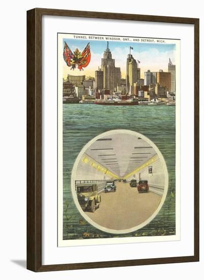 Tunnel to Windsor, Detroit, Michigan-null-Framed Art Print