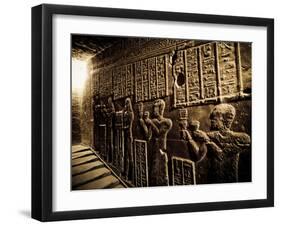 Tunnels at the Temple of Dendera, Egypt-Clive Nolan-Framed Photographic Print