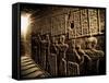 Tunnels at the Temple of Dendera, Egypt-Clive Nolan-Framed Stretched Canvas