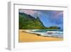 Tunnels Beach, Island of Kauai, Hawaii, USA-null-Framed Art Print