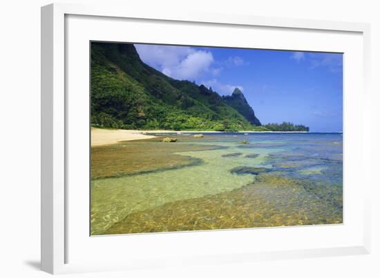 Tunnels Beach Kauai Hawaii-null-Framed Art Print