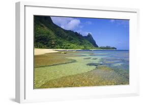 Tunnels Beach Kauai Hawaii-null-Framed Art Print