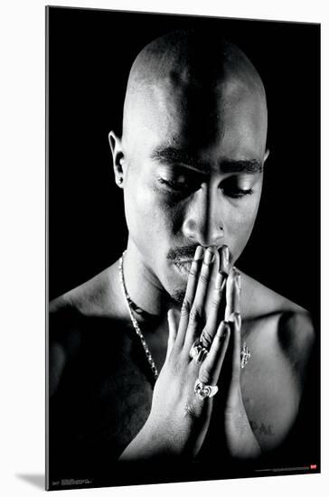 Tupac - Praying-null-Mounted Poster