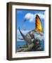 Tupandactylus Perched on a Rock During the Early Cretaceous Period-null-Framed Art Print