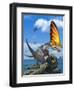 Tupandactylus Perched on a Rock During the Early Cretaceous Period-null-Framed Art Print