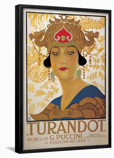 Turandot (G. Puccini) - Vintage Style Italian Opera Poster-null-Framed Poster