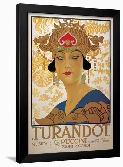 Turandot (G. Puccini) - Vintage Style Italian Opera Poster-null-Framed Poster