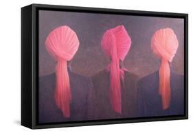 Turban Triptych-Lincoln Seligman-Framed Stretched Canvas
