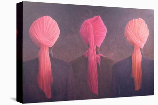 Turban Triptych-Lincoln Seligman-Stretched Canvas