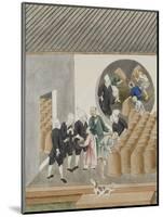 Turbanned Dutch Voc Merchants Smell Tea for Quality in a Canton (Guangzhou) Tea Warehouse, C.1770-null-Mounted Giclee Print