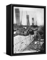 Turbine Engines of Rms Aquitania are Fitted-null-Framed Stretched Canvas