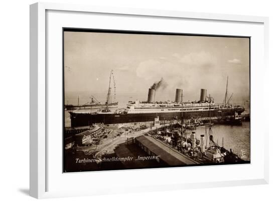 Turbinen Schnelldampfer Imperator Im Hafen--Framed Giclee Print