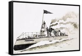 Turbinia, Steam-Powered Ship-John S. Smith-Framed Stretched Canvas