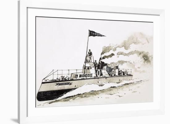 Turbinia, Steam-Powered Ship-John S. Smith-Framed Giclee Print