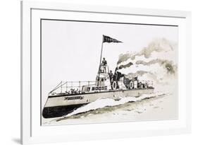 Turbinia, Steam-Powered Ship-John S. Smith-Framed Giclee Print