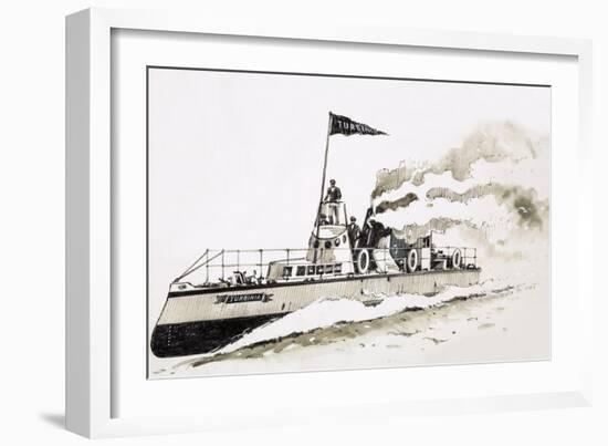 Turbinia, Steam-Powered Ship-John S. Smith-Framed Giclee Print
